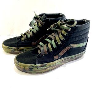 Vans camo hightop tennis shoes women size 5